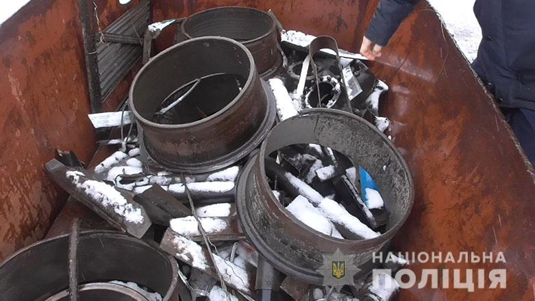 В Мелитополе полиция изъяла почти 2 тонны черного металлолома