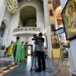 Pravoslavnyye tserkvi v Zaporozh'ye prazdnichnuyu sluzhbu proveli onlayn
