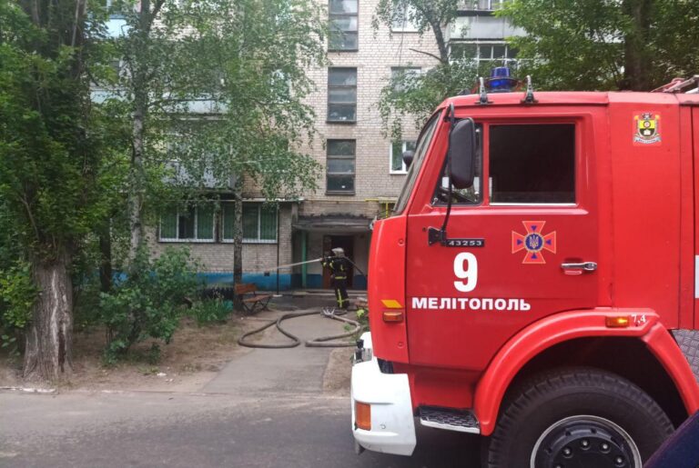 В Мелитополе из очага возгорания эвакуировали двух людей, – фото 
