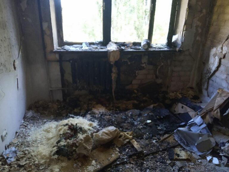В Запорожье сгорела комната в жилом доме