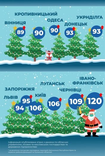 Стоимость запорожских елок одна из самых высоких – инфографика