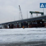 В Запорожье продолжают строительство балочного моста