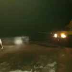 В Запорожской области в снегу застрял автобус с пассажирами