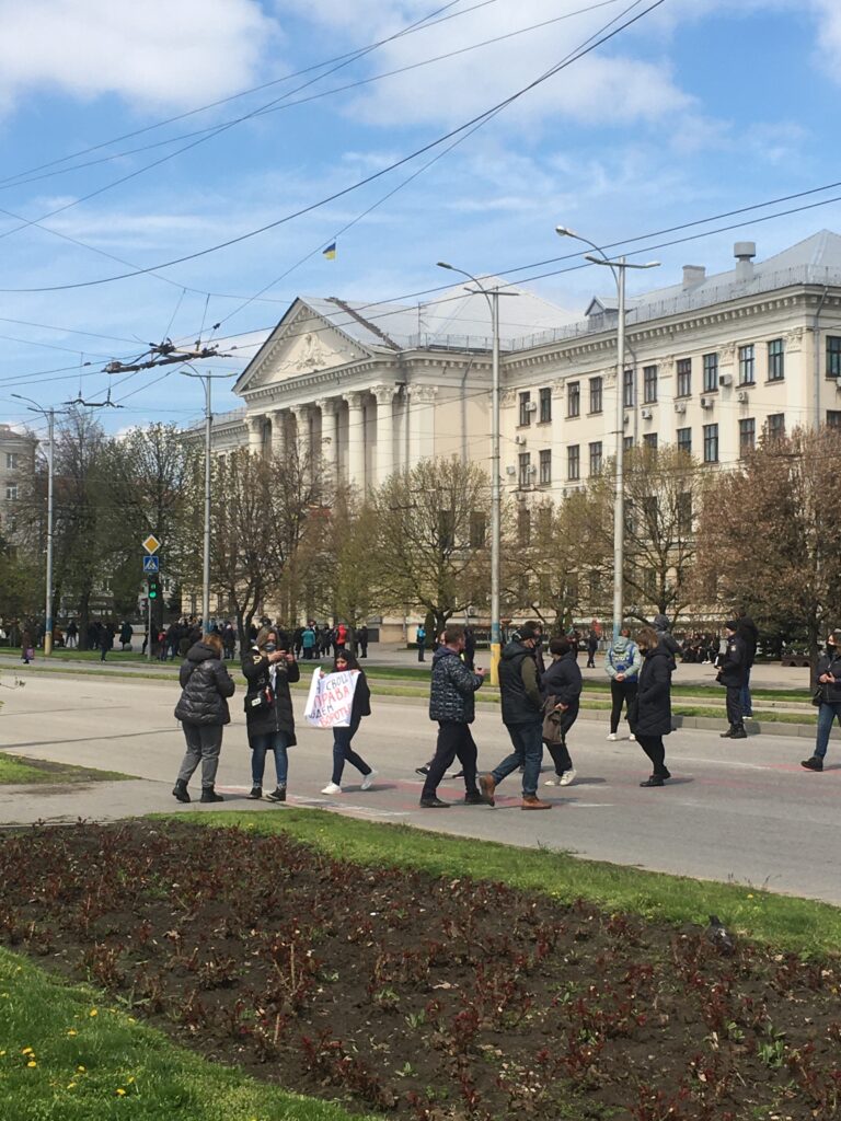 На бульваре Шевченко митингуют предприниматели: полиция проведет проверку