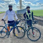 Олег Собчук на велосипеде приехал с концертом в Запорожье