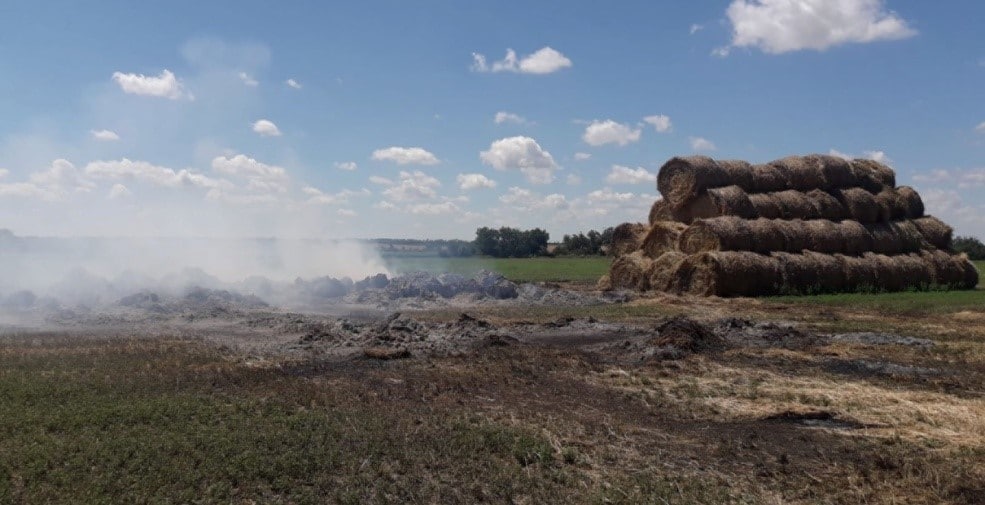 Российские оккупанты обстреливают поля в Запорожской области