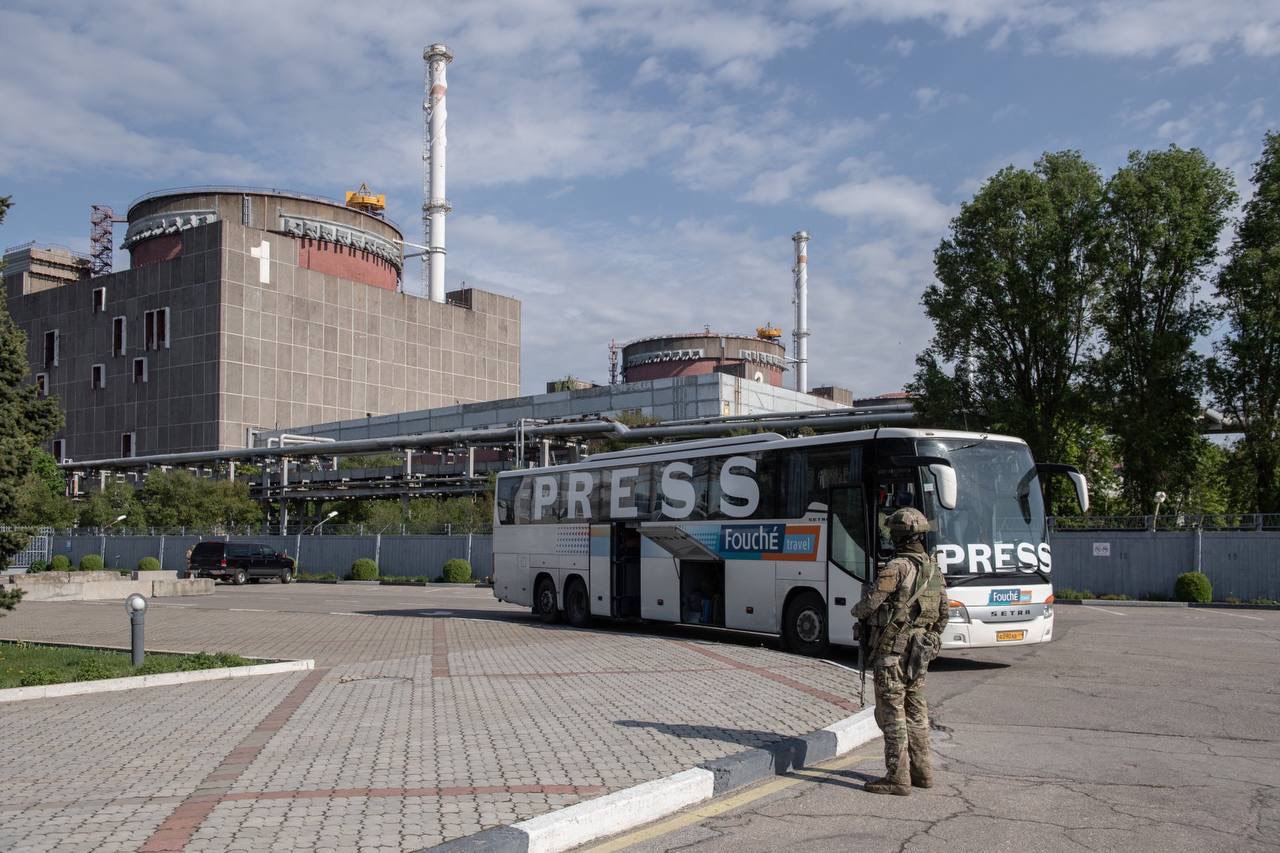 Российский пропагандист приехал на Запорожскую АЭС для съемок фейковых сюжетов