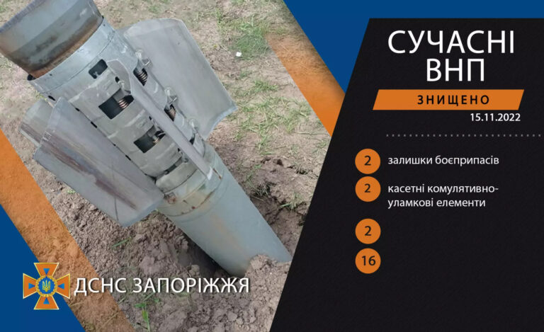 В Запорожском районе нашли остатки российских снарядов