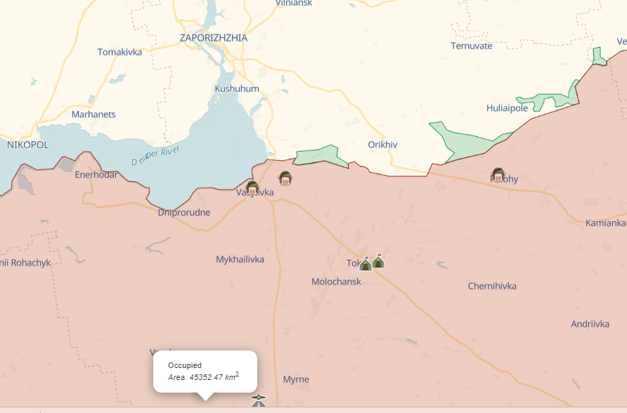 Російські війська промацують слабкі місця в обороні Запорізької області