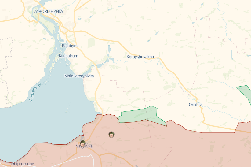 Где точатся бои на фронте в Запорожской области