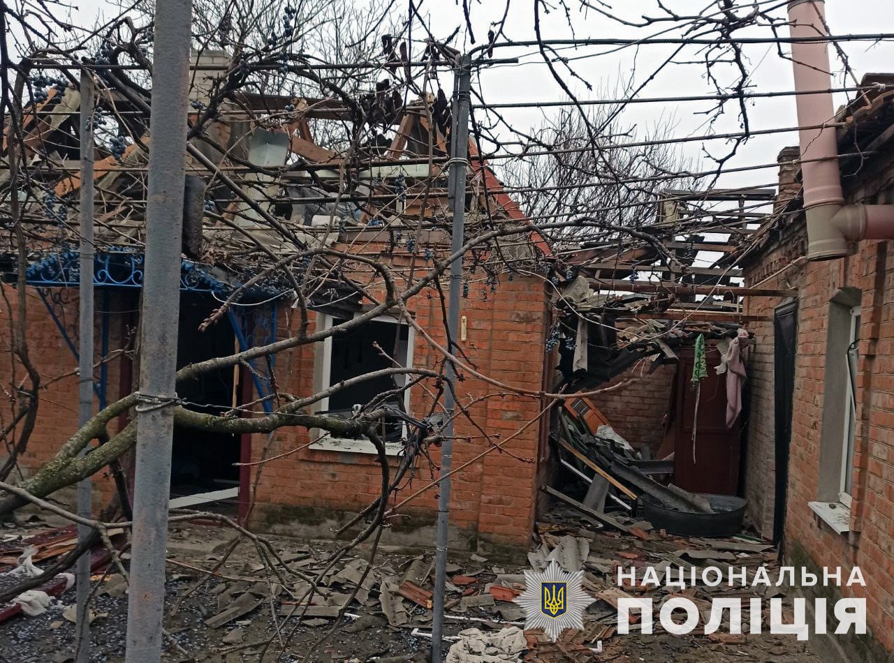 Полиция показала фото последствий атаки на Запорожскую область