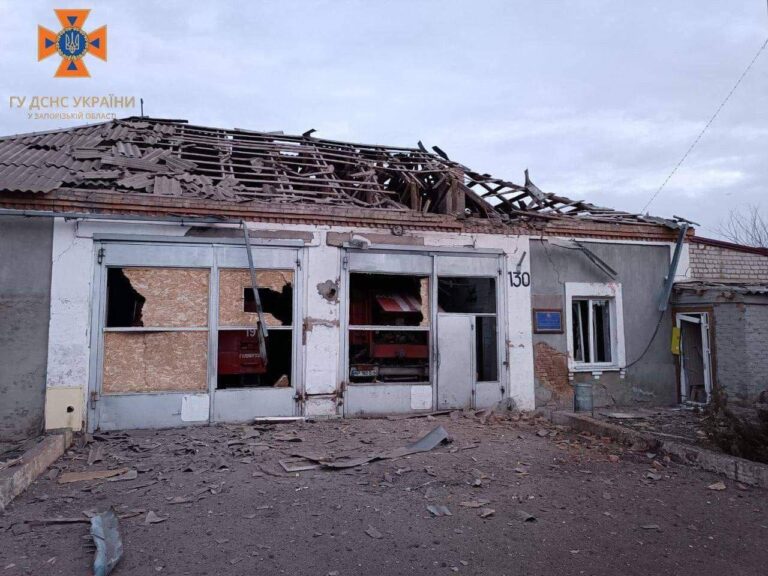 Российские войска обстреляли пожарно-спасательную часть в Гуляйполе