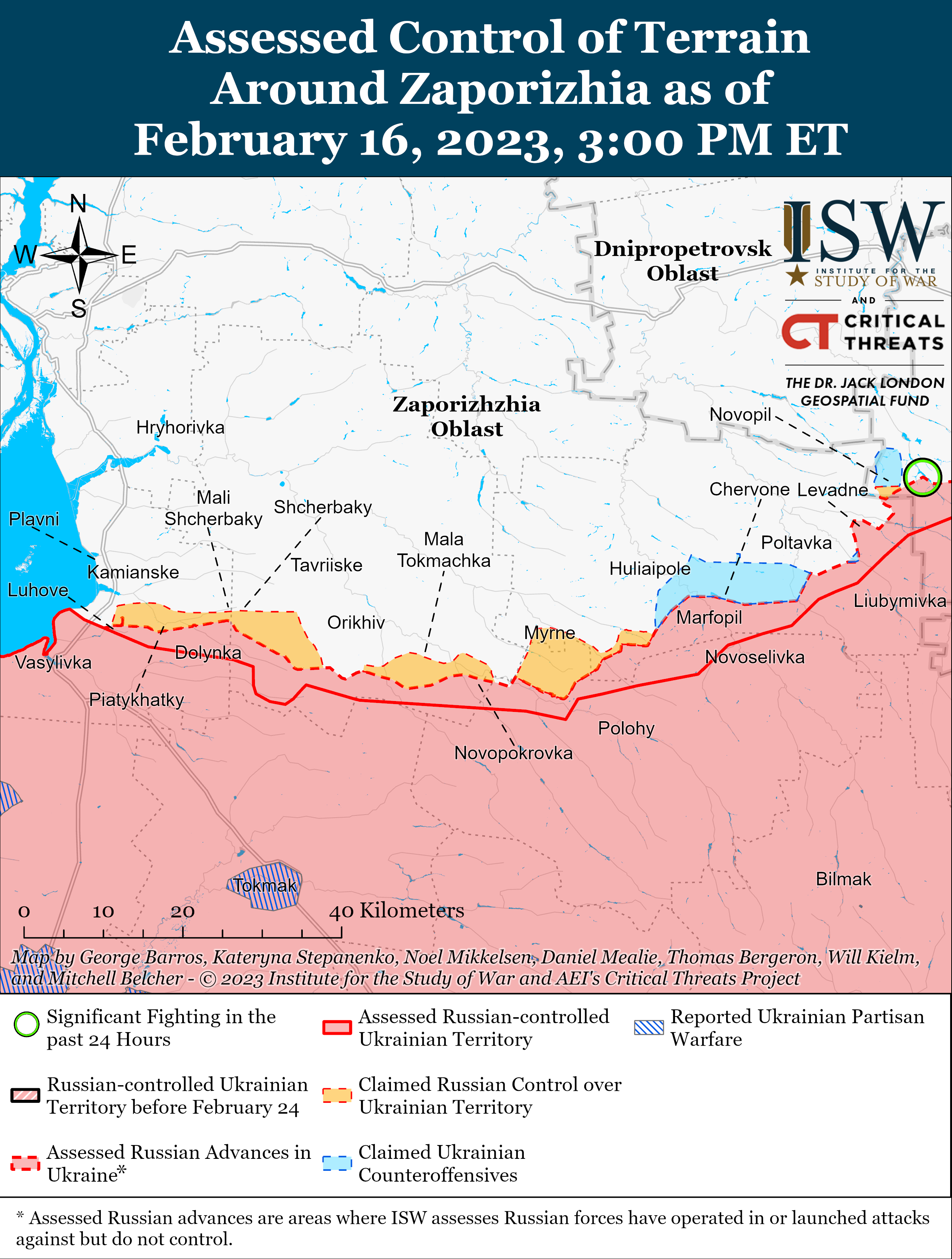Где ведутся бои в Запорожской области: карта оккупированных районов области