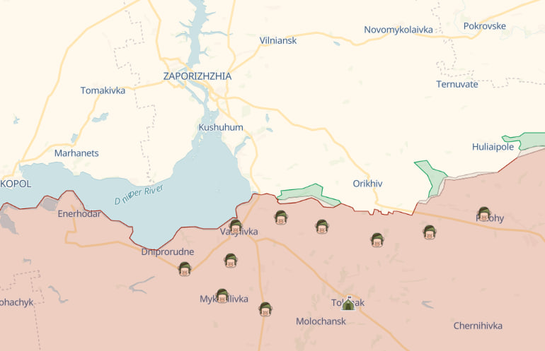 Военкор рассказал, где ведутся бои в Запорожской области