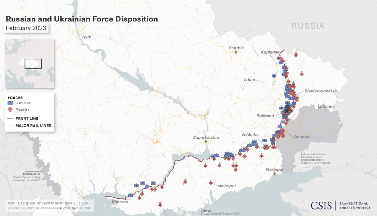 Аналитики показали линию столкновения Сил обороны Украины и войск рф в Запорожской области. ФОТО
