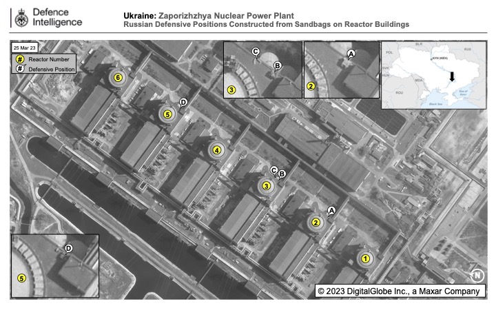 На реакторах Запорожской АЭС в Энергодаре оккупанты построили боевые позиции. ФОТО