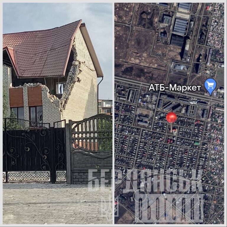 В Бердянске из-за вражеских обстрелов повреждена церковь (Фото)