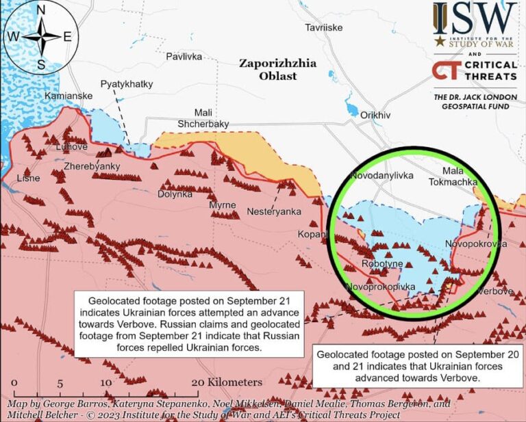 ВСУ действуют за последней линией обороны россиян в Запорожской области – ISW