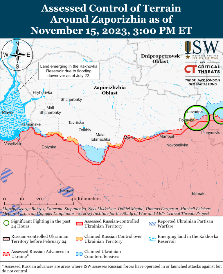 ВСУ на Запорожском направлении продвинулись вперед: карты наступления от ISW