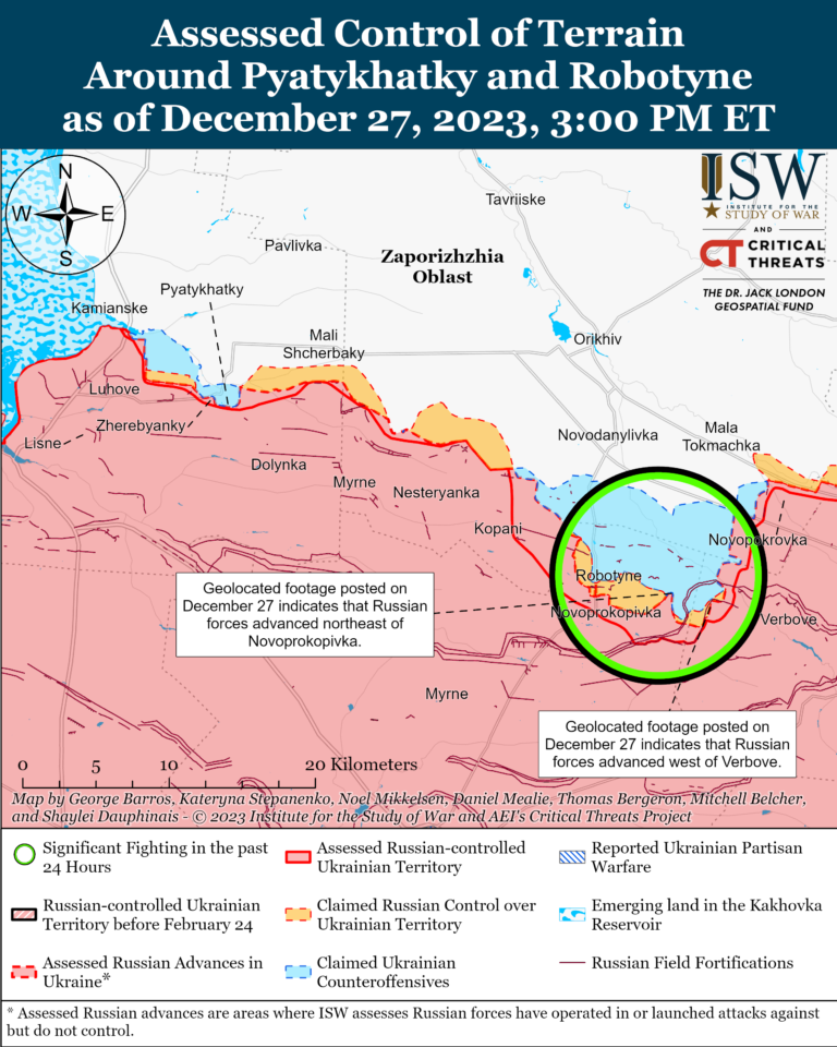 Аналітики повідомляють про просування російських військ в Запорізькій області
