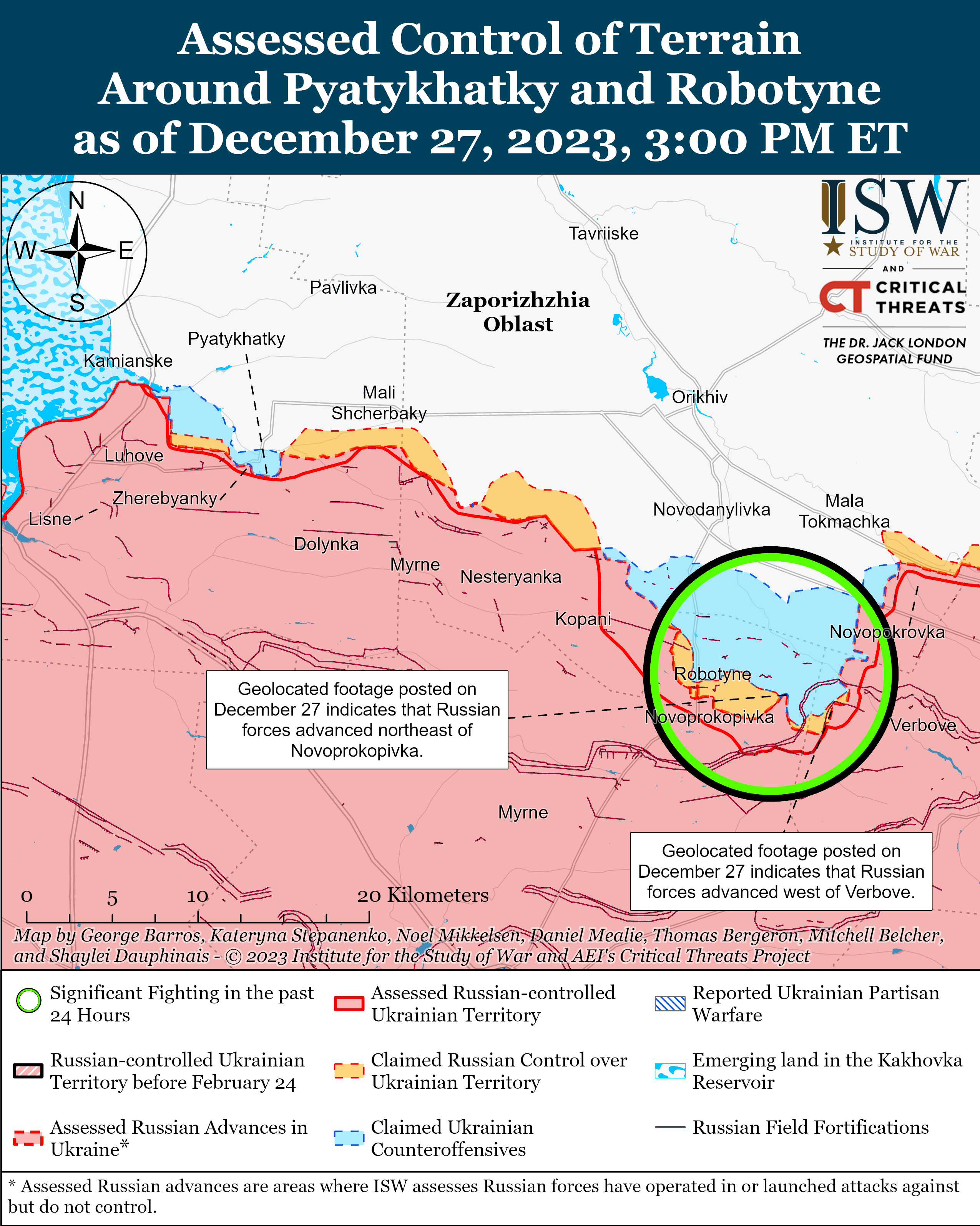 Аналитики сообщают о продвижении российских войск в Запорожской области
