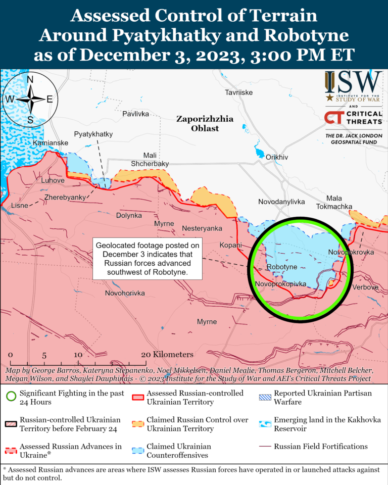 Контрнаступ ЗСУ в Запорізькій області продовжується: карта боїв 4 грудня