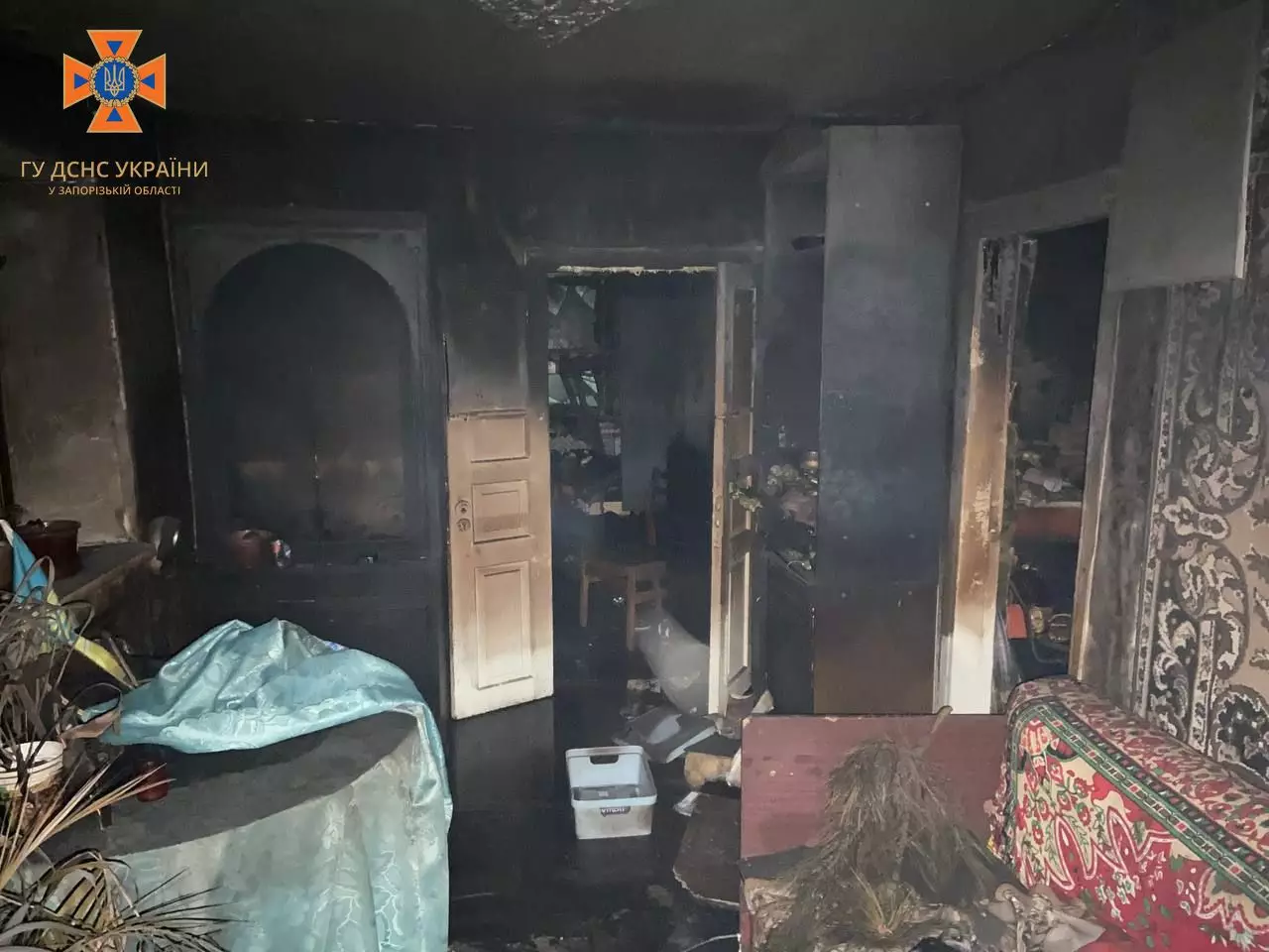 В Запорожской области во время пожара погибла женщина