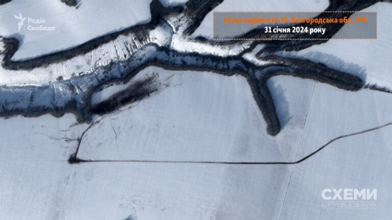 З’явилися супутникові знімки місця падіння ІЛ-76: чи були запорізькі військові на борту (ФОТО)