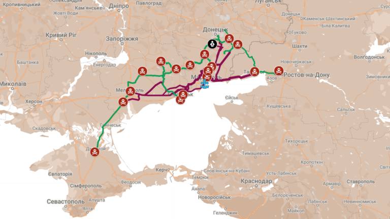 Россияне строят железную дорогу в Бердянск, до которой могут доставать ВСУ, – британская разведка