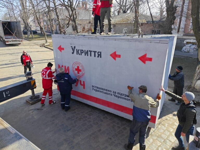 Красный Крест установил 4 модульных укрытия в Запорожской области (ФОТО)