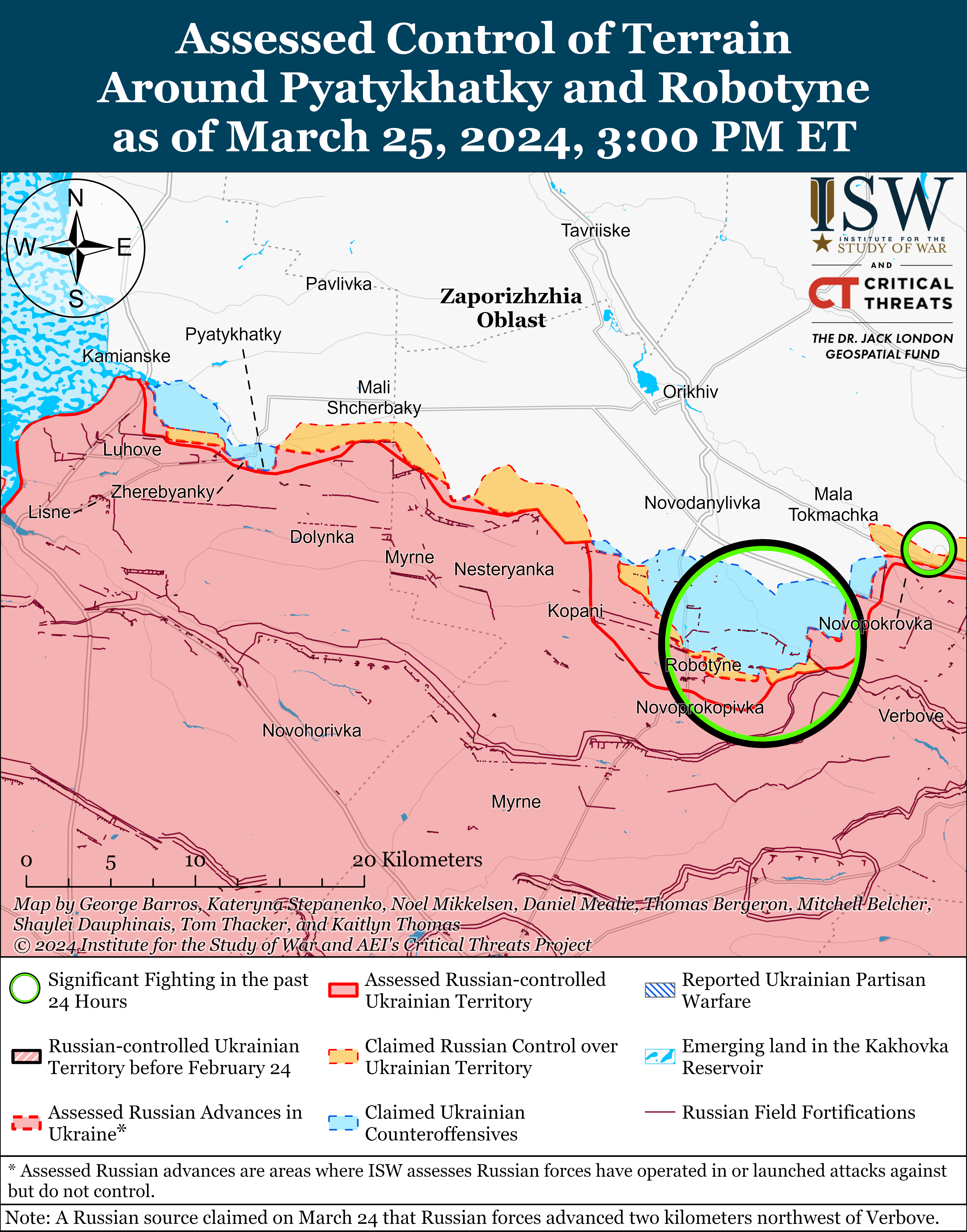 Ситуація на фронті 25 березня у Запорізькій області