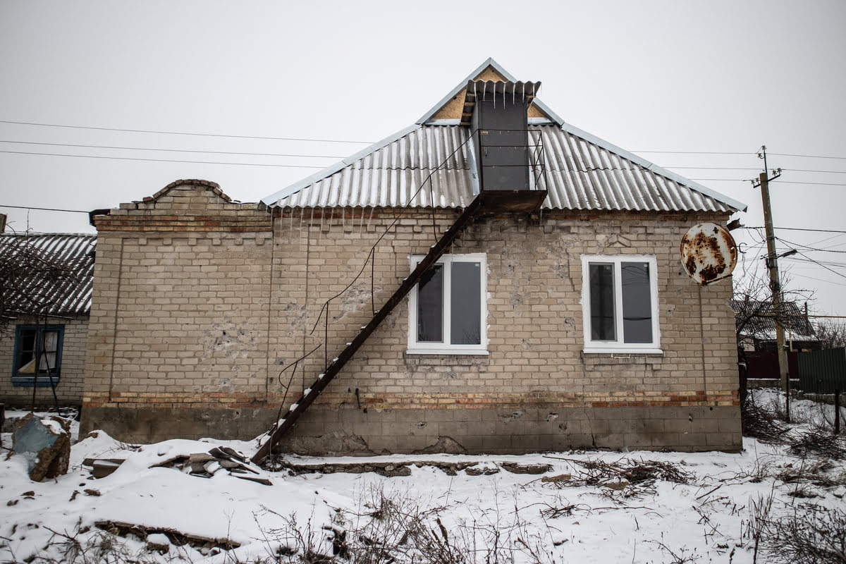 Приватний будинок у селищі Малокатеринівка, Запорізької області  після відновлення командою Dorcas