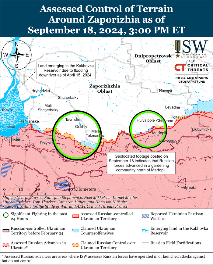 Росіяни просунулись біля Гуляйполя, – ISW